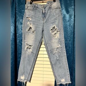 Wild Fable High Rise Distressed Mom Jean